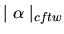 $\mid
\alpha \mid_{cftw}$