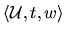 $\npla{{\cal
U},t,w}$